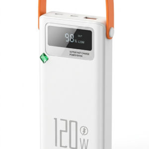 120W Fast Charging Power Bank – High Capacity with Display